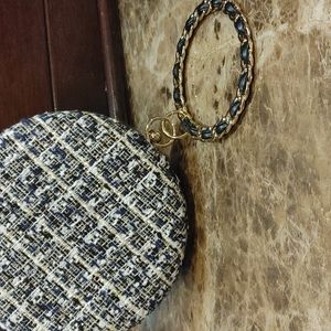 Tweed Wristlet